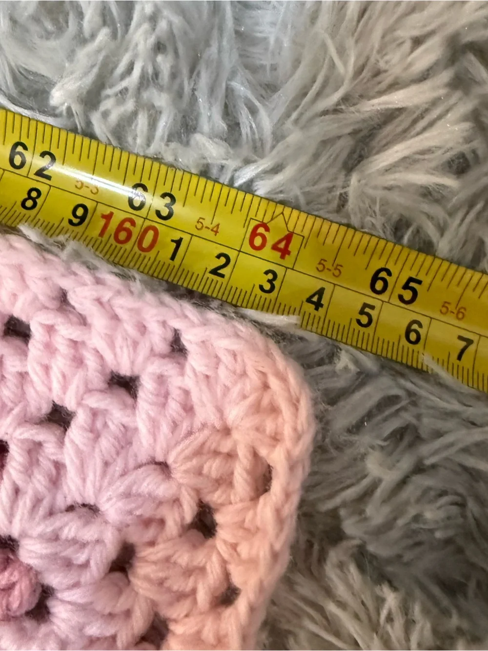 Handmade Crochet Granny Square Throw Blanket Vintage Pastel Afghan 53” x 64”